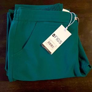NWT FIGS XS Petite Yola Skinny Pants Hunter Green